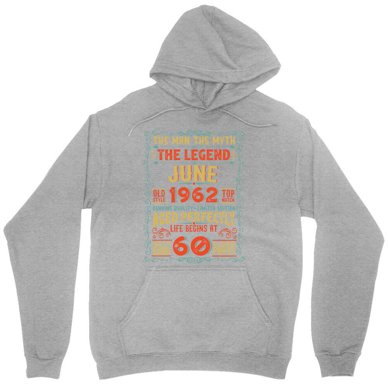 The Man The Myth The Legend 60 Birthday 1962 Blue Unisex Hoodie by motlhbav | Artistshot