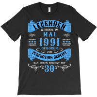 30th Birthday 30 Years 1991 May Girl T-shirt | Artistshot