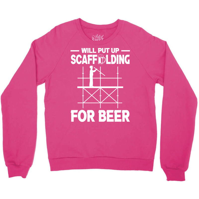 Scaffolding Beer Scaffold Builder Girl Crewneck Sweatshirt by valkdiartel | Artistshot