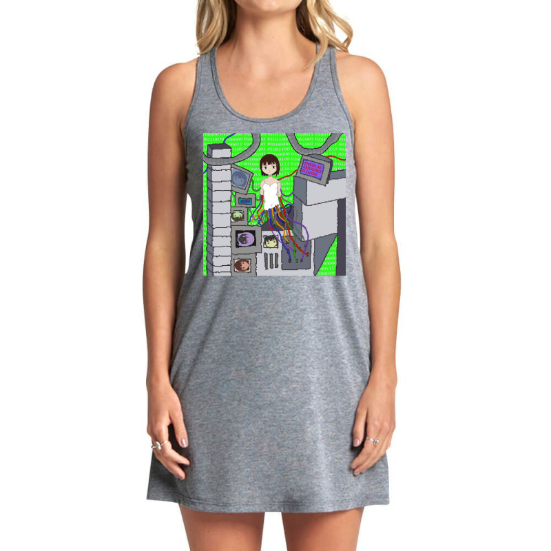 Serial Experiments Lain Hooked On The Wired Trendi Tank Dress by sarrafsianour | Artistshot