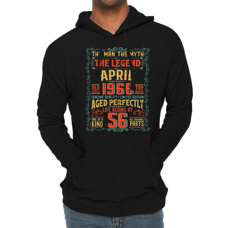 The Man The Myth The Legend 56 Birthday 1966 Girl Lightweight Hoodie | Artistshot