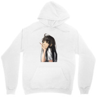 Anime Artist Girl Thinking (lowpoly) (zoomout Effect) Unisex Hoodie | Artistshot