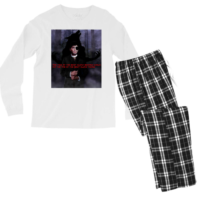 Silver Bullet Digital Art Men's Long Sleeve Pajama Set | Artistshot