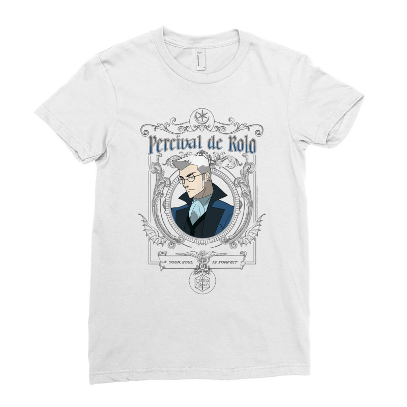 The Legend Of Vox Machina Percy Goth Frame Sweatsh Ladies Fitted T-Shirt by marva | Artistshot