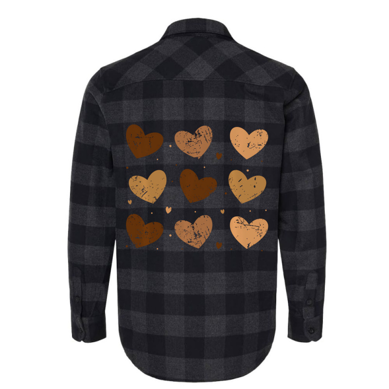 Diversity Heart Skin Tones Black Pride Melanin Kin Flannel Shirt by onofre | Artistshot