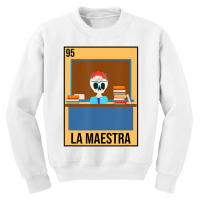 La Maestra Floral Skull Spanish Latina Bilingual T Youth Sweatshirt | Artistshot