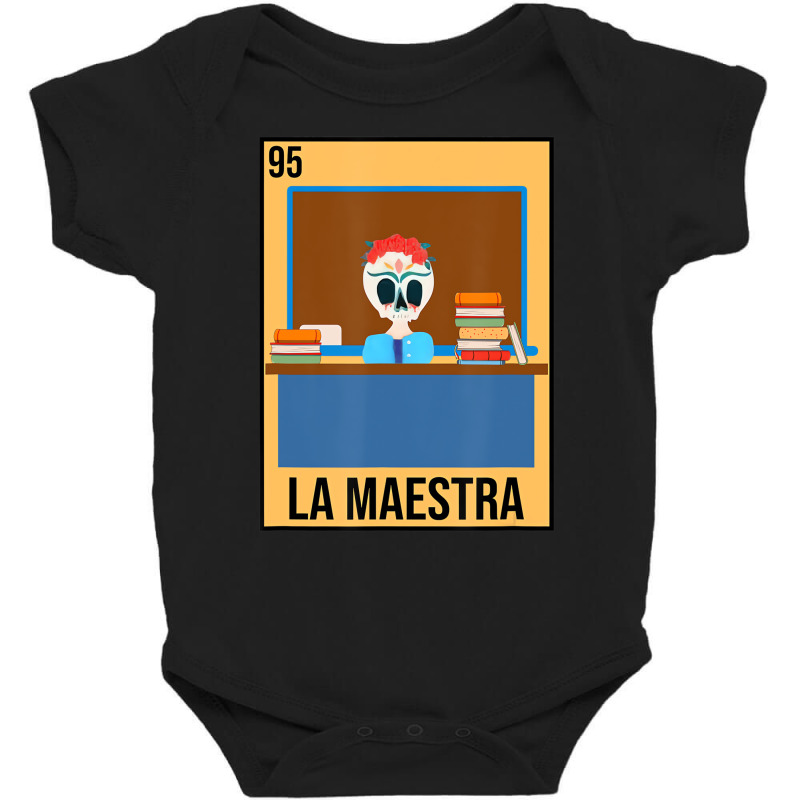 La Maestra Floral Skull Spanish Latina Bilingual T Baby Bodysuit by kalieberg | Artistshot