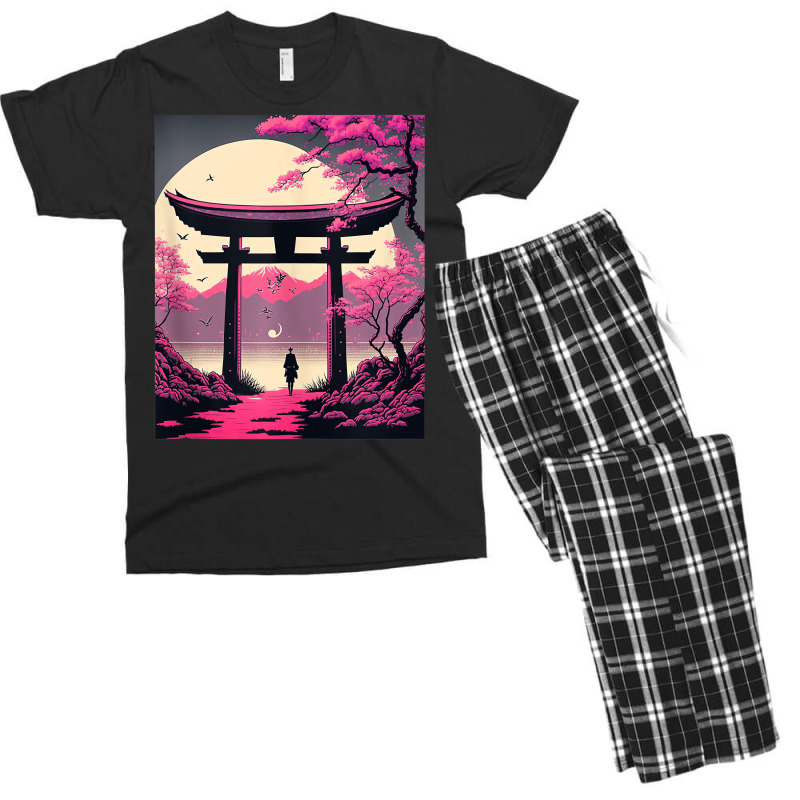 Traditional Shrine Japan Tank Top Men's T-shirt Pajama Set | Artistshot