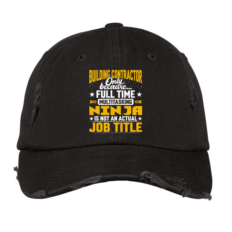 Building Contractor Job Title Funny Building Worke Vintage Cap | Artistshot