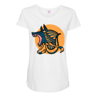 Anubis Illustration Design Maternity Scoop Neck T-shirt | Artistshot