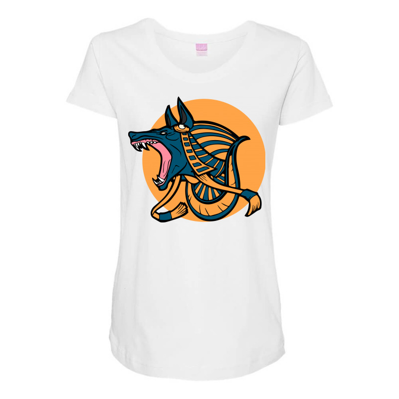 Anubis Illustration Design Maternity Scoop Neck T-shirt by CUSER3575 | Artistshot