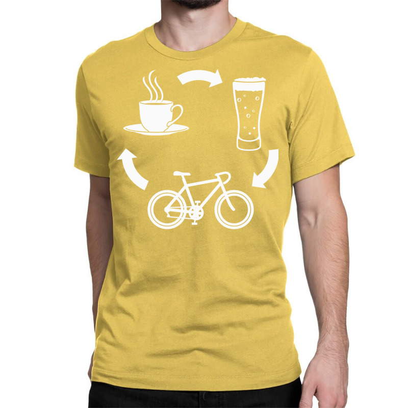 Cycling Coffee Beer Girl Classic T-shirt | Artistshot