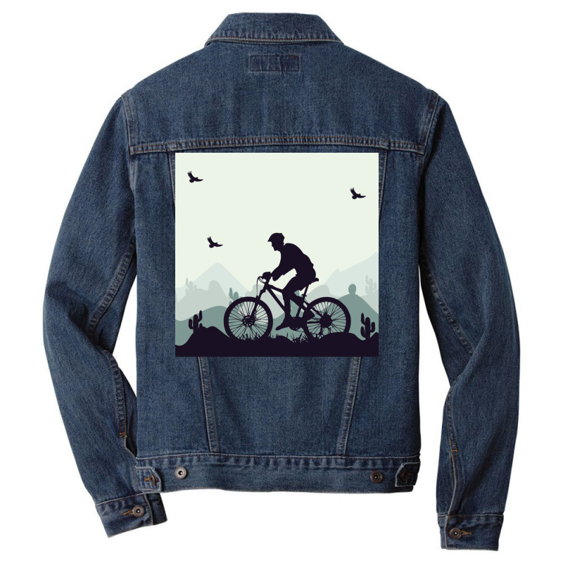 Mountain Bike Music Men Denim Jacket by gugaisraero | Artistshot