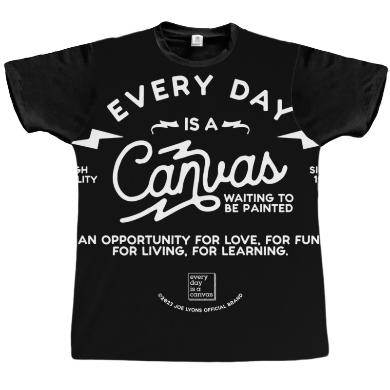 Every Day Is A Canvas Lightning Bolt Long Sleeve T Graphic T-shirt by onofre | Artistshot