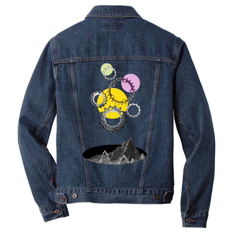 Exiting The Cycling Pain Cave Nostalgia Men Denim Jacket | Artistshot