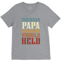 Husband Dad Construction Manager Role Model Hero S V-neck Tee | Artistshot