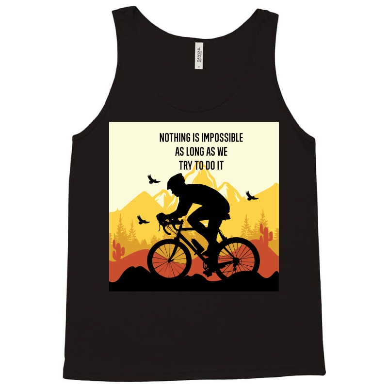 Mountain Bicycle Yellow Tank Top | Artistshot