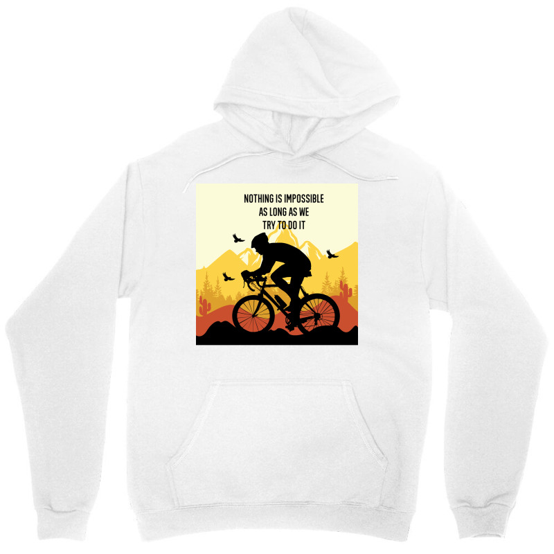 Mountain Bicycle Yellow Unisex Hoodie | Artistshot