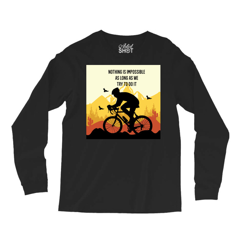 Mountain Bicycle Yellow Long Sleeve Shirts | Artistshot