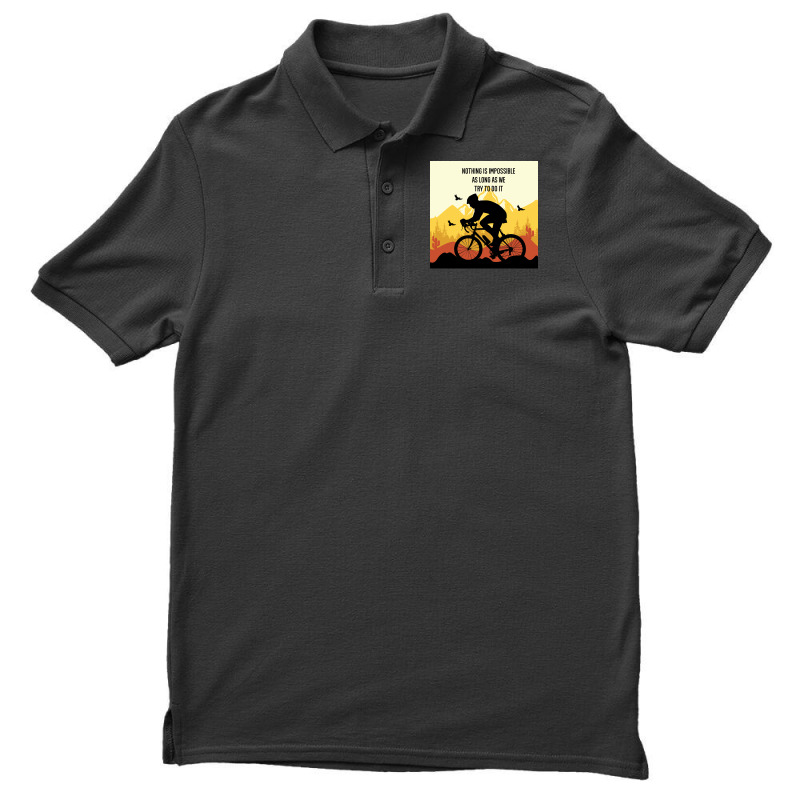 Mountain Bicycle Yellow Men's Polo Shirt | Artistshot