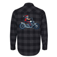 Santa Claus Biker Gift Flannel Shirt | Artistshot