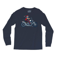 Santa Claus Biker Gift Long Sleeve Shirts | Artistshot