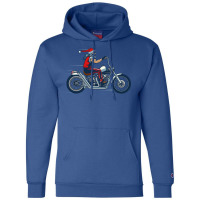 Santa Claus Biker Gift Champion Hoodie | Artistshot