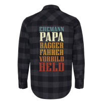 Husband Dad Excavator Operator Role Model Hero Red Flannel Shirt | Artistshot