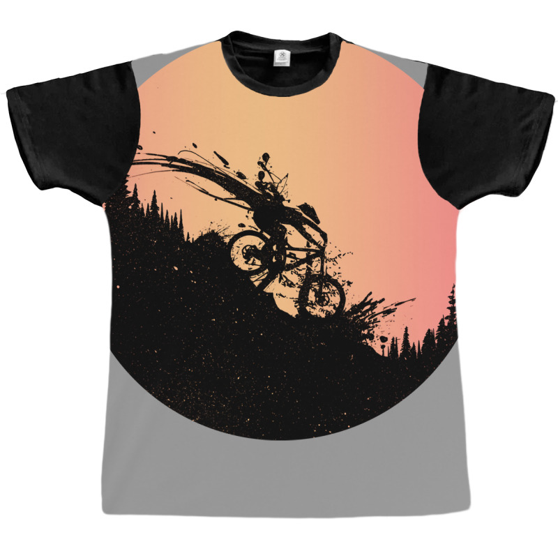 Mtb Print On Back Cool Graphic T-shirt | Artistshot