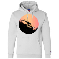 Mtb Print On Back Cool Champion Hoodie | Artistshot