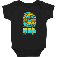 Time To Travel Summer Beach Baby Bodysuit | Artistshot