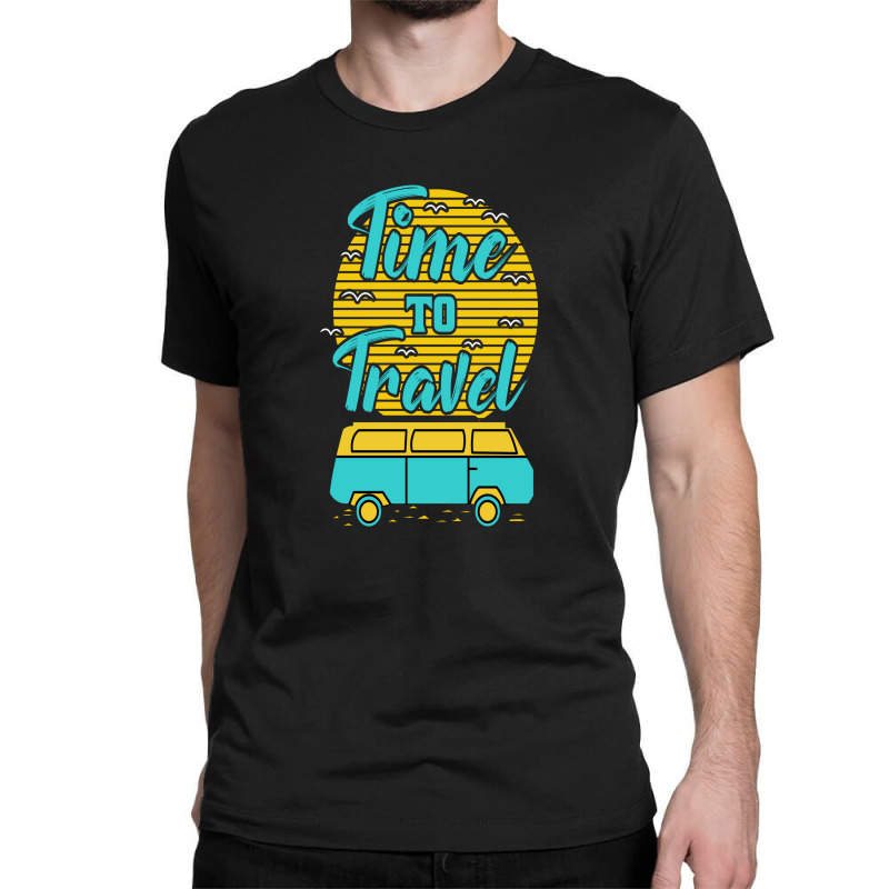 Time To Travel Summer Beach Classic T-shirt by chris299 | Artistshot