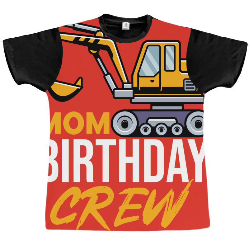 Mom Birthday Crew Construction Birthday Party Gree Graphic T-shirt by pawnrakhlefb | Artistshot