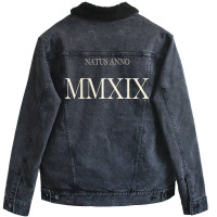 Natus Anno 2019 Mmxix Unisex Sherpa-lined Denim Jacket | Artistshot