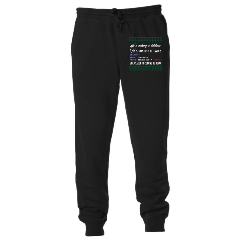 Funny Sql Programmer Database Christmas Admin Dba Unisex Jogger by leivazglejdig | Artistshot