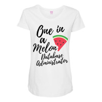 Database Administrator Gifts One In A Melon Databa Maternity Scoop Neck T-shirt | Artistshot