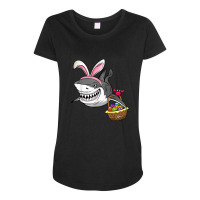 Cool Easter Shark Easter Basket Bunny Ears Happy E Maternity Scoop Neck T-shirt | Artistshot