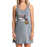 Cool Easter Shark Easter Basket Bunny Ears Happy E Tank Dress | Artistshot