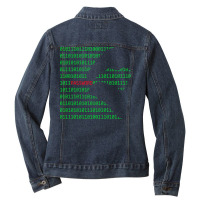 Password Hacked Between Numbers 70s Ladies Denim Jacket | Artistshot