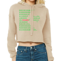 Password Hacked Between Numbers 70s Cropped Hoodie | Artistshot