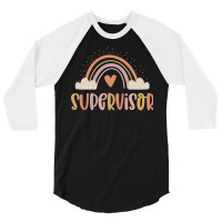 Supervisor Boho Casual Over The Rainbow Design 3/4 Sleeve Shirt | Artistshot