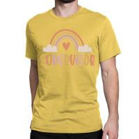 Supervisor Boho Casual Over The Rainbow Design Classic T-shirt | Artistshot