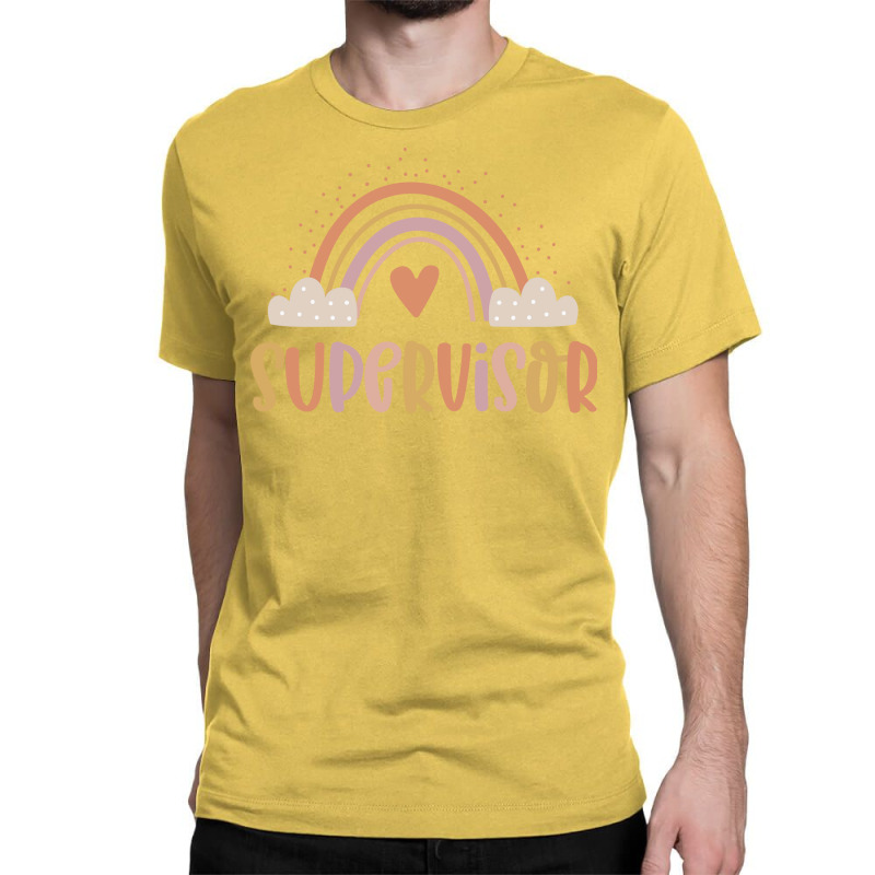 Supervisor Boho Casual Over The Rainbow Design Classic T-shirt by hoyingskizob | Artistshot