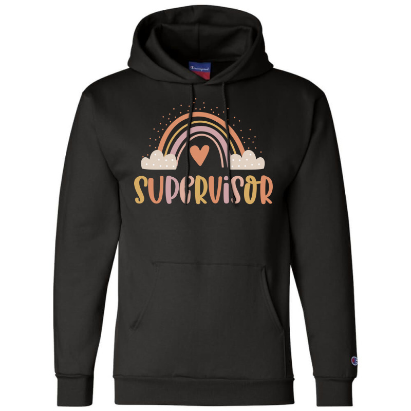 Supervisor Boho Casual Over The Rainbow Design Champion Hoodie by hoyingskizob | Artistshot