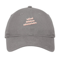 Retired Database Administrator Red Adjustable Cap | Artistshot