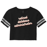 Retired Database Administrator Red Scorecard Crop Tee | Artistshot