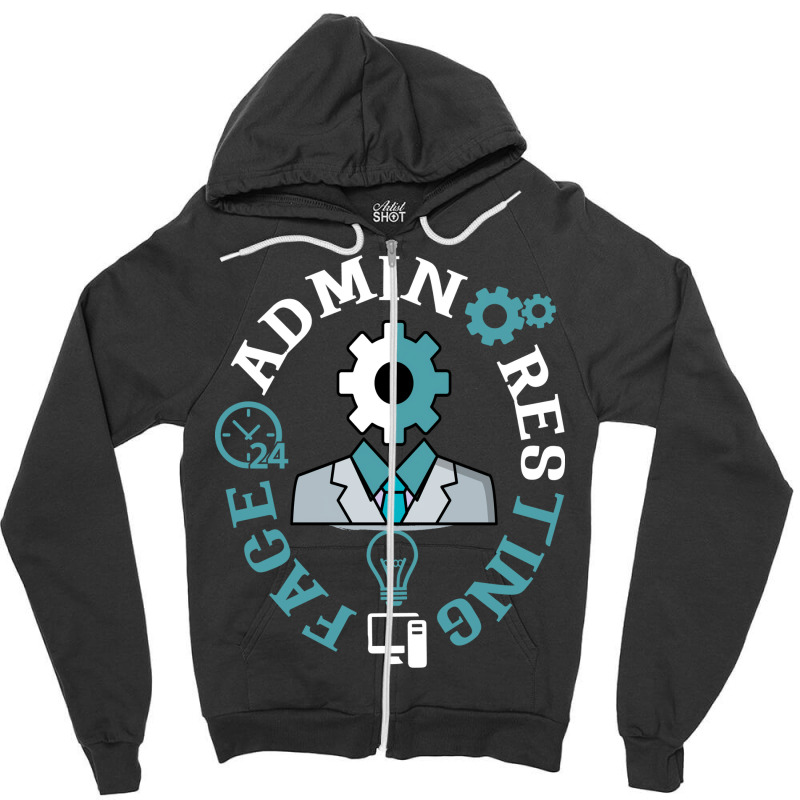 Admin Resting Face Summer Zipper Hoodie by wsletiguuri | Artistshot