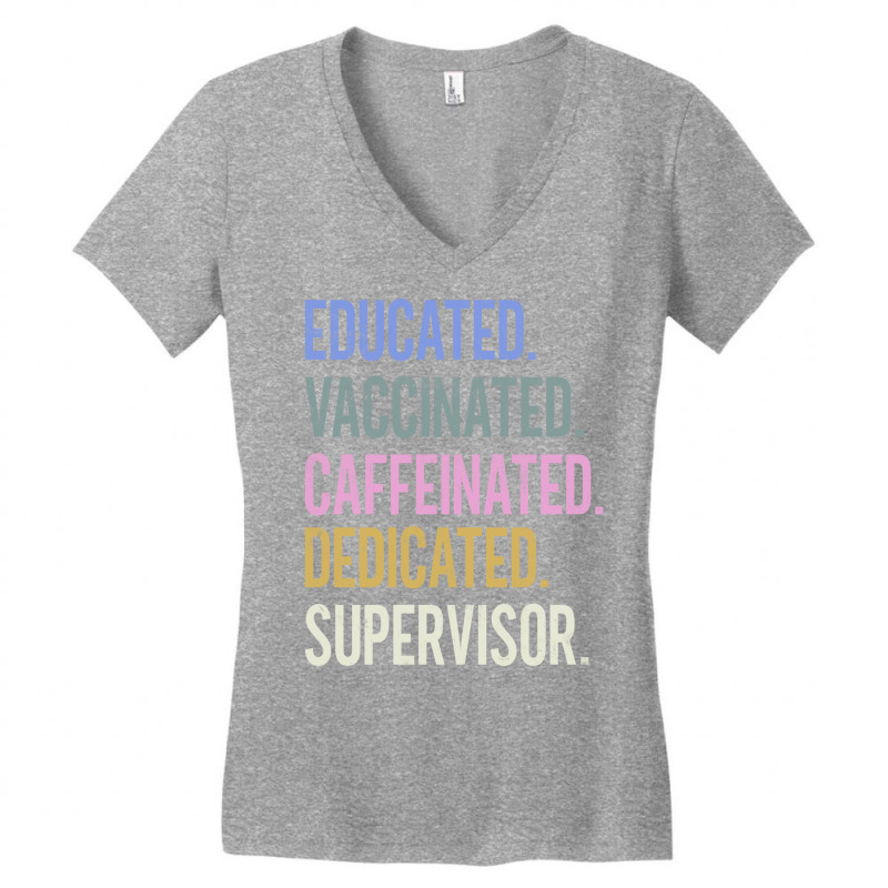 Supervisor Retro Vaccination Design Women's V-Neck T-Shirt by branthlykiusj | Artistshot