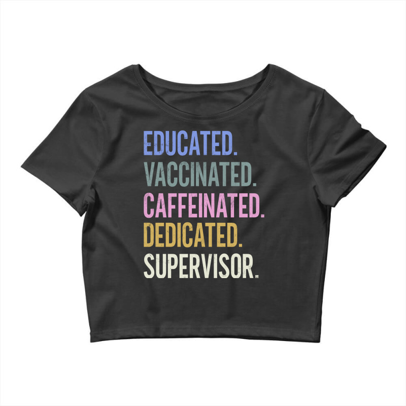 Supervisor Retro Vaccination Design Crop Top by branthlykiusj | Artistshot