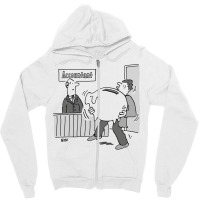 Accountant Has A Client With A Huge Piggybank Star Zipper Hoodie | Artistshot